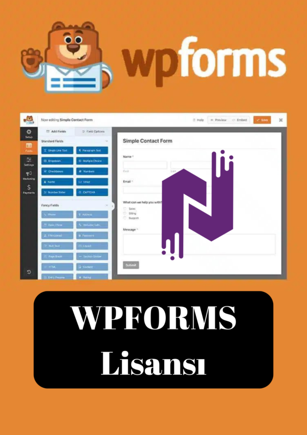 WPForms Pro Wordpress Form Eklentisi + Original Lisansı - Hemen Tasarım